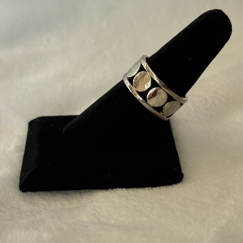 Coach Silver-Tone Women's Band Ring - Picture 2 of 9